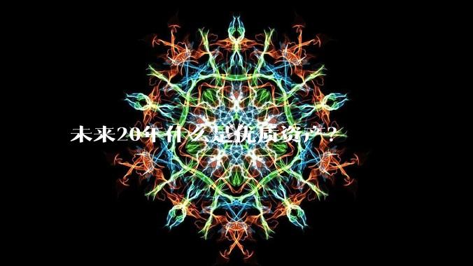 未来20年什么是优质资产？