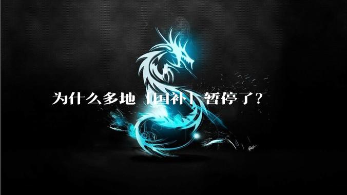 为什么多地「国补」暂停了？